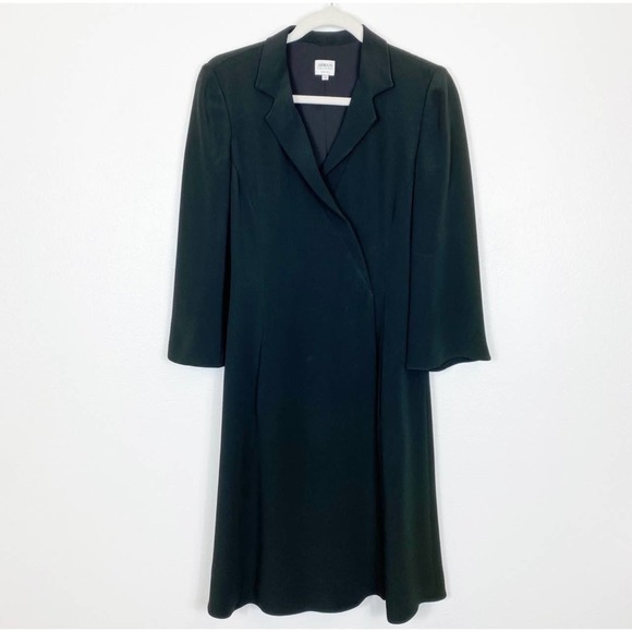 Armani Collezioni Dresses & Skirts - Armani Collezioni Faux Wrap Long Sleeve Dress Black Size 4
